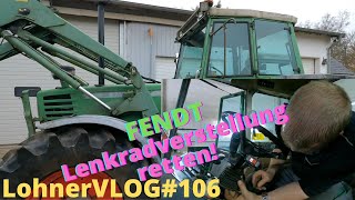 LohnerVLOG106 Lenkradverstellung am Fendt reparieren I Farmer 312 LSA I Gasdruckdämpfer tauschen [upl. by Delmore]