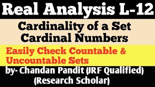 Cardinality of a Set  Cardinal Number Countable Set Real Analysis Maths world [upl. by Atihana]