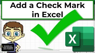 How to Add a Check Mark or Tick Mark Symbol in Excel [upl. by Carberry]