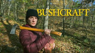 A Girl from NYC tries Bushcraft Living in an OffGrid Homestead [upl. by Flower412]