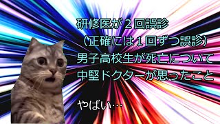 研修医誤診について中堅ドクターが思ったこと猫ミーム 猫マニ研修医 [upl. by Rochell436]