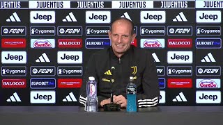 JUVE  CAGLIARI  Allegri quotLocatelli capitano mercato e Del Pieroquot conferenza stampa [upl. by Nosnek884]