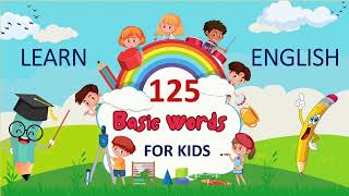 125 Basic english words for kids learnenglish with simple animated words  Part 1 [upl. by Nauqe]