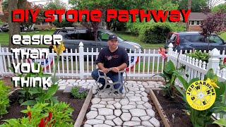 DIY Stone Pathway  Quikrete Walk Maker 2 X 2 [upl. by Irrehs]