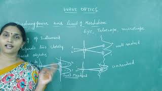 12Wave optics Resolving power of telescope and microscope [upl. by Trub376]