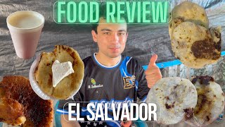 El Salvador Food Review  Pupusas Tortas Semitas and More [upl. by Norean822]