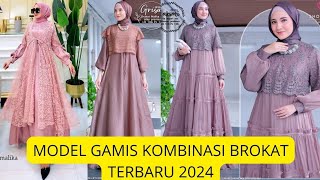 MODEL GAMIS KOMBINASI BROKAT TERBARU 2024 [upl. by Notxarb]