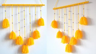 DIY Yarn wall Hanging  Home decor ideas  Wall Decor Ideas  Easy Craft Ideas [upl. by Ahsertal]