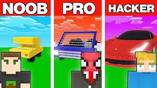 NOOB VS PRO VS HACKER DEVASA ARABA YAPI KAPIŞMASI  Minecraft [upl. by Rambert]