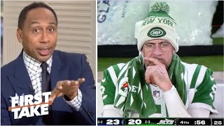 FIRST TAKE  Aaron Rodgers should RETIRE  Stephen A on Jets loss to Bills 2320 after fire Saleh [upl. by Cyprus361]