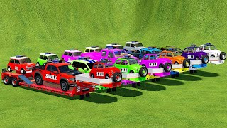 POWER SWAT PICKUPS VS MINI COOPER VS FIAT TRANSPORT BATTLE Farming Simulator 22 [upl. by Emmer]