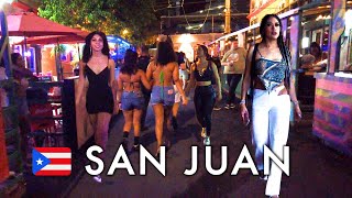 🇵🇷 SAN JUAN NIGHTLIFE DISTRICT PUERTO RICO 4K TOUR [upl. by Angelita]