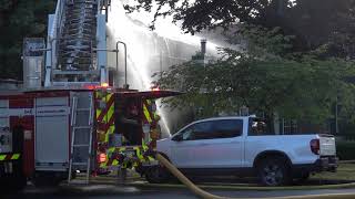 Vancouver Fire crew tackle house fire [upl. by Hendren]