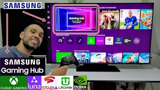 Samsung Gaming Hub para Smart TVs Review y Opiniones  Xbox Cloud Gaming Geforce Now Amazon Luna [upl. by Nnhoj869]