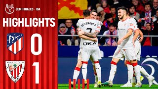 RESUMEN  Atlético de Madrid 01 Athletic Club  Copa 202324 SemifinalIda [upl. by Anahsit]