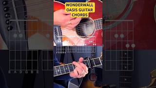 Oasis  Wonderwall Guitar Chords easy charts wonderwallguitarchords [upl. by Rostand]