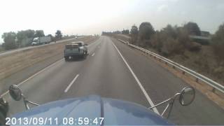 Dashcam Driver Loses Load on Highway [upl. by Rodrigo]