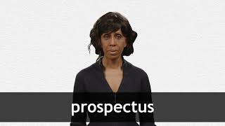 How to pronounce PROSPECTUS in American English [upl. by Arluene]