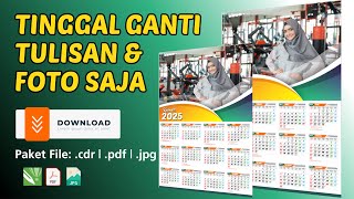 Template Kalender 2025 1 Lembar 12 Bulan Fixed [upl. by Wilde]