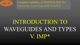 Introduction to waveguide and Types  Waveguide  R K Classes  Lec1  Join Telegram for PDF Notes [upl. by Auburn]