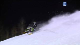 Winter X Games 2012 First Snowmobile Front Flip Slow Motion [upl. by Suchta307]