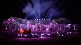 2023 Full Halloween Fire and Light Show  4K [upl. by Avihs]