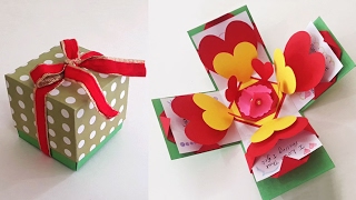 Valentine Special DIY Crafts  How to Make an Exploding Box Card  Love Cards  StylEnrich [upl. by Bogosian]