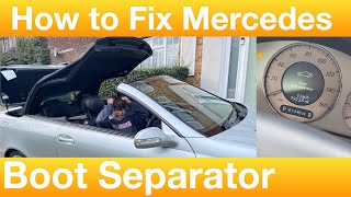 How to Fix a Mercedes Convertible Boot Separator [upl. by Eelannej]