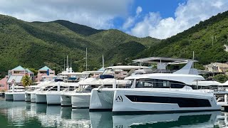 Aventura 50MY powercat 5cabin walkthrough in BVI [upl. by Notkcorb]