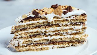 16Layer NoBake Smores Cake [upl. by Akessej]