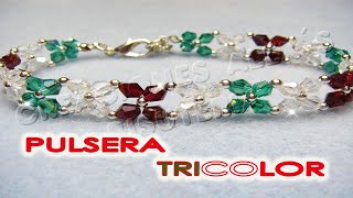 Bisuteria Pulsera Tricolor47 [upl. by Lleder299]