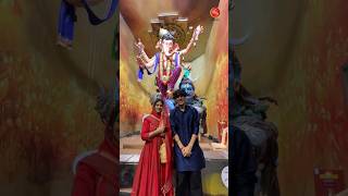 quotTanisha Mukherjeequot and quotYash Sehgalquot received the blessings of the mumbaicharaja youtubeshorts [upl. by Kartis126]