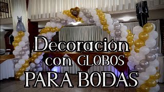 Arco y Torres de Globo para Boda  Decoración con Globos  Trapito Show [upl. by Garate]