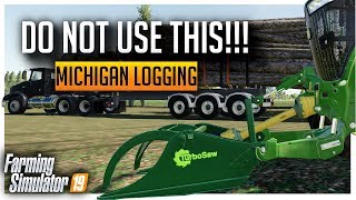 FS19 Logging on Michigan  Farming Simulator 2019 Ep 10 [upl. by Gnos]