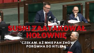 Suski zaatakował Hołownię quotCzekam aż mnie pan znów porówna do Hitleraquot [upl. by Bohannon675]