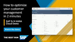 SAP S4HANA Cloud Customer Management  Overview Demo [upl. by Groome408]