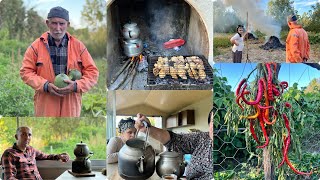 Bahçede öğlen yemeği mangal bahçe temizliği [upl. by Elletsyrk]