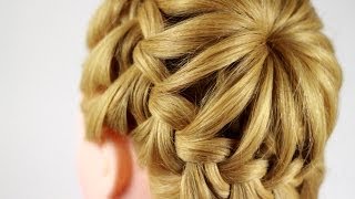 Делаем прическу паутинка  корона Crown Braid [upl. by Ahsienar]