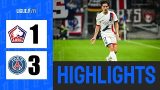 Lille vs PSG 1  3  Highlights  Ligue 1 20242025 [upl. by Llewxam]