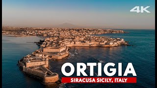 ORTIGIA Island 4K Siracusa Sicily Aerial Drone footage [upl. by Savihc]