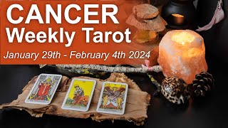 CANCER WEEKLY TAROT quotIMPORTANT COMMUNICATION MARKS THE WAY FORWARDquot January 29February 4th 2024 [upl. by Eilrebmik590]