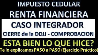 Como cierro DDJJ del Impuesto cedular de mis inversiones Caso Integrador [upl. by Mccallion494]