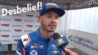 Kyle Larson PostRace Interview after Blown Tire  Pocono 2021 [upl. by Topliffe737]