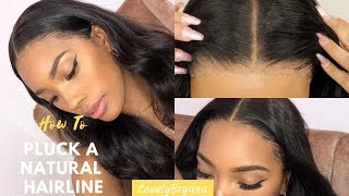 Pluck a No Baby Hair Natural Hairline  Step by Step Extremely Detailed  Hairvivicom LovelyBryana [upl. by Waiter443]