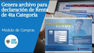 Genera archivo para declaración de Renta de 4ta Categoría [upl. by Zetrok936]