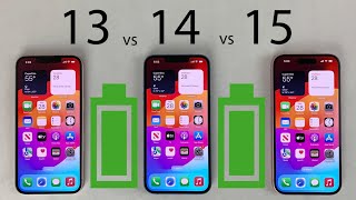 iPhone 15 vs 14 vs 13 Battery Life DRAIN Test [upl. by Ailicec873]