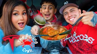 MAKING BOILING CRAB IN MY TESLA W B N S MESSY [upl. by Charmane]