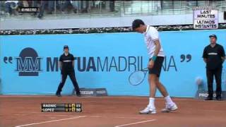 Milos Raonic vs Feliciano Lopez R1 MADRID 2011 Last Minutes [upl. by Alaster]