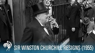 Sir Winston Churchill Resigns 1955  British Pathé [upl. by Philina]