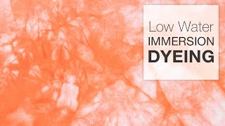 How to Dye Fabric  Low Water Immersion Technique [upl. by Cleave]